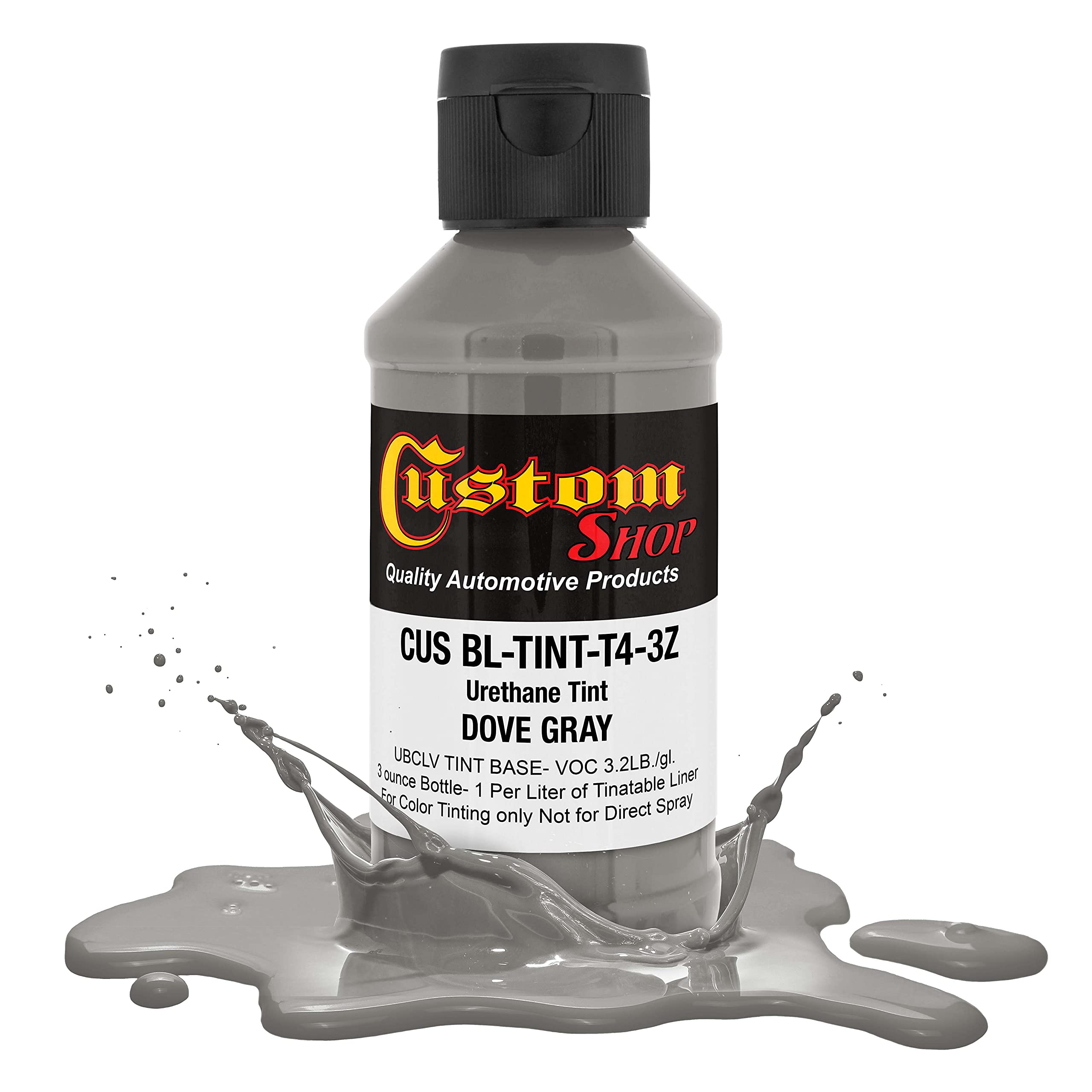 Custom Coat 3 Ounce (Dove Gray Color) Urethane Tint Concentrate For Tinting Truck Bed Liner Coatings - Proportioned For Use In M